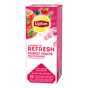 Boite de 25 sachets de thé noir Fruits Rouges Feel Good - LIPTON