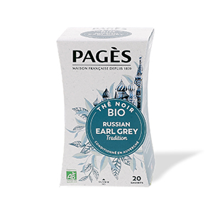 Boitre de 20 sachets de thé noir Earl Grey bio - PAGES