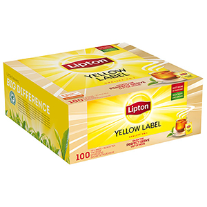 Boite de 100 sachets de thé noir Yellow Label - LIPTON