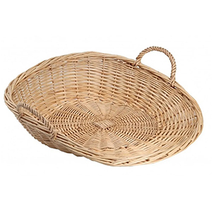 Corbeille osier marron 47x45x14 cm