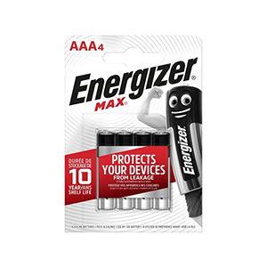 4 Piles AAA LR3 Alcaline - ENERGIZER MAX 