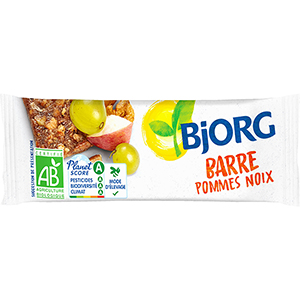 Barres pommes noix bio - BJORG - 30g x25