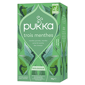Boite de 20 infusions trois menthes bio - PUKKA