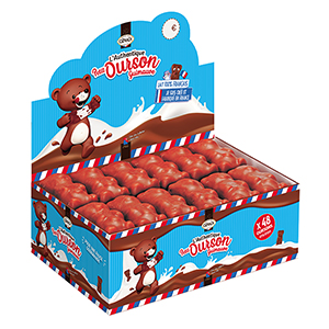 Boite de 48 oursons guimauves chocolat au lait - CEMOI