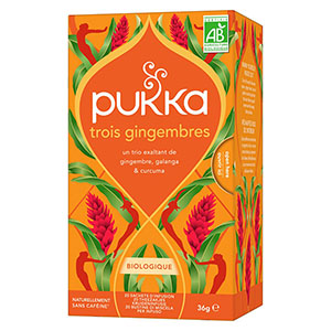 Boite de 20 infusions Trois Gingembres - PUKKA