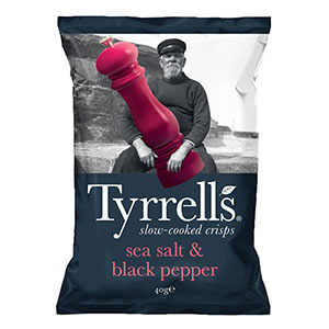 Chips poivre noir et sel - TYRRELLS - 40g x 18 