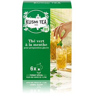 Boite de 6 sachets de thé glacé à la menthe bio - KUSMI TEA