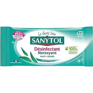 Lingette Sanytol desinfectant multi-usage x72