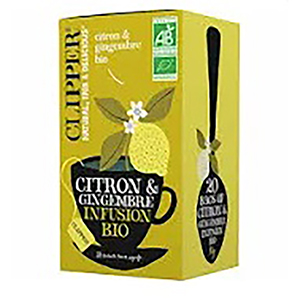 Boite de 20 infusions Détox Citron Gingembre - CLIPPER