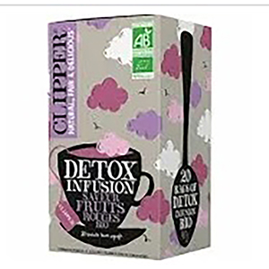 Boite de 20 infusions Détox Fruits Rouges - CLIPPER