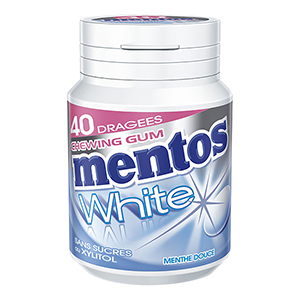 Boîte de 40 chewing gum menthe douce - MENTOS - x6