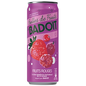 Eau pétillante aromatisée  fruits rouges - BADOIT - 33cl x24