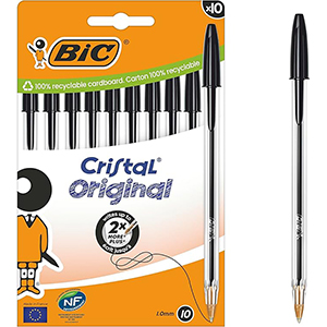 Etui de 10 stylos bille crystal noir - BIC