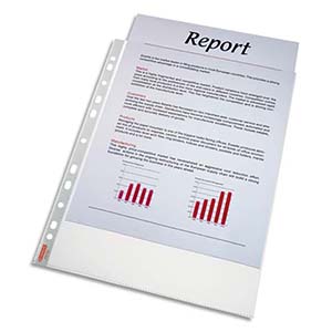 Lot de 100 pochettes perforées incolores - ESSELTE 