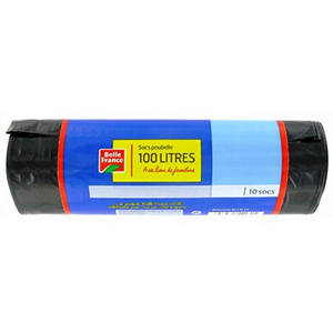 Sac poubelle avec lien - BELLE FRANCE - 100L x10