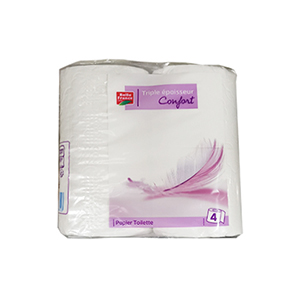 Rouleaux de papier toilette triple épaisseur - x4